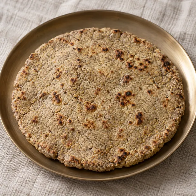 Traditional coarse-textured bajra bhakri